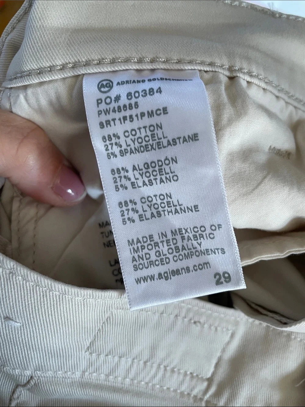Ag Fiona high rise barrel Women's Wide-Leg Jeans in Off-White- new - Picture 7 of 8